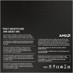 AMD Ryzen 7 9700X Processeur (8 Coeurs/16 Threads), 65W DTP, Socket AM5, Cache 40Mo, jusqu'à 5.5 GHz Fréquence Boost, Pas de Ven