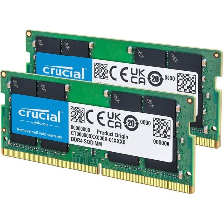 Crucial RAM DDR4 16Go Kit (2x8Go) 3200MHz SODIMM CL22, Mémoire pour Ordinateur Portable, Mini PC - CT2K8G4SFRA32A
