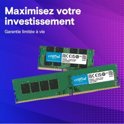 Crucial RAM DDR4 16Go Kit (2x8Go) 3200MHz SODIMM CL22, Mémoire pour Ordinateur Portable, Mini PC - CT2K8G4SFRA32A