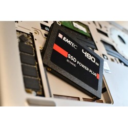 EMTEC - Disque Dur SSD Interne 2,5" - SATA - Collection X150 Power Plus - 3D NAND - 480Go - 10x Plus Rapide qu’un Disque Dur Cla