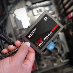 EMTEC - Disque Dur SSD Interne 2,5" 2To - SATA - X150 Power Plus 3D NAND - 10x Plus Rapide Qu’Un Disque Dur Classique - Démarrag