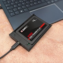 EMTEC - Disque Dur SSD Interne 2,5" 4To - SATA - X150 Power Plus 3D NAND - 10x Plus Rapide Qu’Un Disque Dur Classique - Démarrag