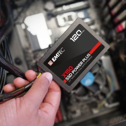 EMTEC - Disque Dur SSD Interne 2,5" - SATA - Collection X150 Power Plus - 3D NAND - 120Go - 10x Plus Rapide qu’un Disque Dur Cla