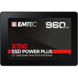 EMTEC - Disque Dur SSD Interne 2,5" - SATA - Collection X150 Power Plus - 3D NAND - 960Go - 10x Plus Rapide qu’un Disque Dur Cla