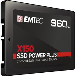 EMTEC - Disque Dur SSD Interne 2,5" - SATA - Collection X150 Power Plus - 3D NAND - 960Go - 10x Plus Rapide qu’un Disque Dur Cla
