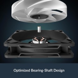 ARCTIC P12 Pro A-RGB - Puissant ventilateur premium, ventilateur PWM 120 mm avec répartiteur de câble en Y, 600-3000 rpm, 0 rpm 