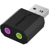 SABRENT Carte Son Externe, Adaptateur Audio USB vers 3,5mm Jack, convertisseur de Carte Son USB avec Stéréo, Micro, pour PS4, PS