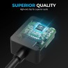 SABRENT Adaptateur USB C Jack 3.5 mm, Carte Son Externe Haute Résolution 24 Bits/96 KHz, Prise Jack USB C Double pour Micro et S