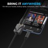 SABRENT Adaptateur USB C Jack 3.5 mm, Carte Son Externe Haute Résolution 24 Bits/96 KHz, Prise Jack USB C Double pour Micro et S