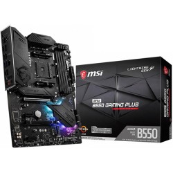 MSI Carte mère de jeu MPG B550 Gaming Plus (ATX), AMD AM4, DDR4 M.2, USB 3.2 Gen 2, HDMI ATX, carte mère de jeu, processeurs AMD