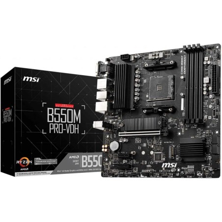 MSI B550M Pro-VDH Carte mère AMD B550 Emplacement AM4 Micro ATX