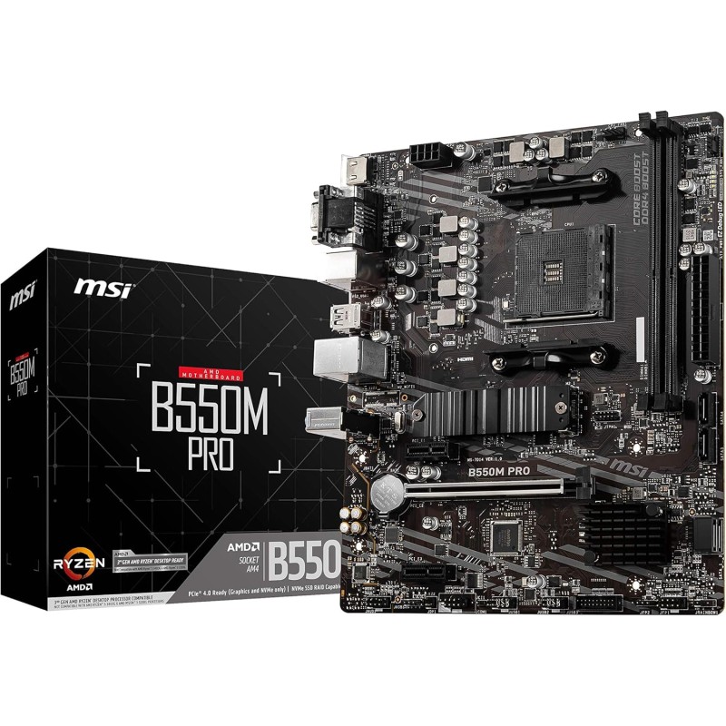 MSI A520 PRO (AM4) - Carte Mère - Micro ATX 7D14-005R