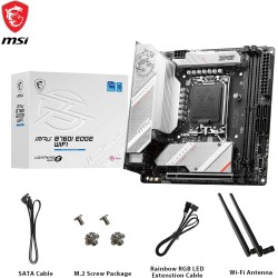 MSI MPG B760I EDGE WIFI Carte Mère, mini-ATX - Pour Processeurs Intel Core 14e, 13e & 12e Génération, LGA 1700 - 8 Direct 90A VR