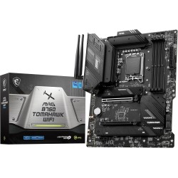 MSI MAG B760 TOMAHAWK WIFI Carte Mère, ATX - Pour Processeurs Intel Core 14e, 13e & 12e Génération, LGA 1700 - VRM 75A DrMOS, DD