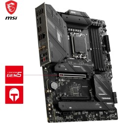 MSI MAG B760 TOMAHAWK WIFI Carte Mère, ATX - Pour Processeurs Intel Core 14e, 13e & 12e Génération, LGA 1700 - VRM 75A DrMOS, DD