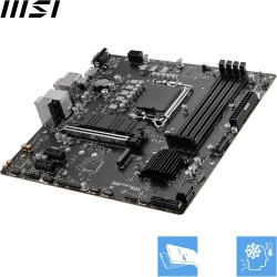 MSI PRO B760M-P Carte Mère, Micro-ATX - Pour Processeurs Intel Core 14e, 13e & 12e Génération, LGA 1700 - DDR5 Memory Boost 6800