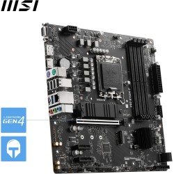 MSI PRO B760M-P Carte Mère, Micro-ATX - Pour Processeurs Intel Core 14e, 13e & 12e Génération, LGA 1700 - DDR5 Memory Boost 6800