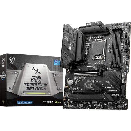 MSI MAG B760 TOMAHAWK WIFI DDR4 Carte Mère, ATX - Pour Processeurs Intel Core 14e, 13e & 12e Génération, LGA 1700 - VRM 75A DrMO