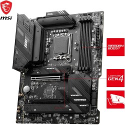 MSI MAG B760 TOMAHAWK WIFI DDR4 Carte Mère, ATX - Pour Processeurs Intel Core 14e, 13e & 12e Génération, LGA 1700 - VRM 75A DrMO