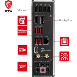 MSI MAG B760 TOMAHAWK WIFI DDR4 Carte Mère, ATX - Pour Processeurs Intel Core 14e, 13e & 12e Génération, LGA 1700 - VRM 75A DrMO