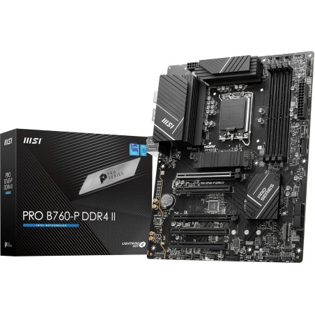 MSI PRO B760-P DDR4 II Carte Mère, Micro-ATX - Pour Processeurs Intel Core 14e, 13e & 12e Génération, LGA 1700 - DDR4 Memory Boo
