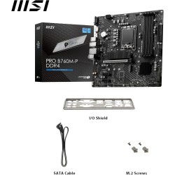 MSI PRO B760M-P DDR4 Carte Mère, Micro-ATX - Pour Processeurs Intel Core 14e, 13e & 12e Génération, LGA 1700 - DDR4 Memory Boost