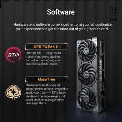 Asus TUF Gaming GeForce RTX 5070 Ti 16GB GDDR7 OC Edition – Carte Graphique Gaming (PCIe 5.0, HDMI, Display 2.1, 3.125 Slot, Ven