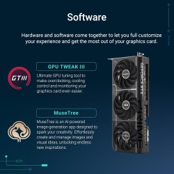 Asus Prime GeForce RTX 5080 OC Edition 16GB OC Edition – Carte Graphique (PCIe 5.0, HDMI, Display 2.1, 2.5 Slot, Ventilateurs ax