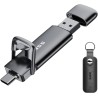 SSK SSD Externe 1TO Disque Portable SSD Cle USB 3.2 Gen 2 Jusqu'à 550 Mo/s, 2 en 1 OTG Solid State Drive 1 to Double Clé USB A &