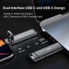 SSK SSD Externe 2To Disque Portable SSD Cle USB 3.2 Gen 2 Jusqu'à 550 Mo/s, 2 en 1 OTG Solid State Drive 2 to Double Clé USB A &