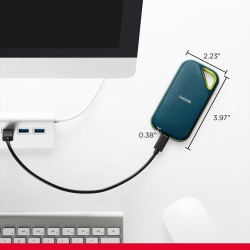 SanDisk Extreme Pro Disque SSD Portable 1 to (Jusqu’à 2 000 Mo/s en Lecture/écriture, chiffrement matériel AES 256 Bits, Protect
