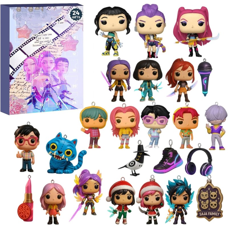 Calendrier de l'Avent KKPop H-Hunters 2025, Figurines Collectibles, 24 Jours Cadeaux pour Garçons Filles Adolescents 24PC Figuri