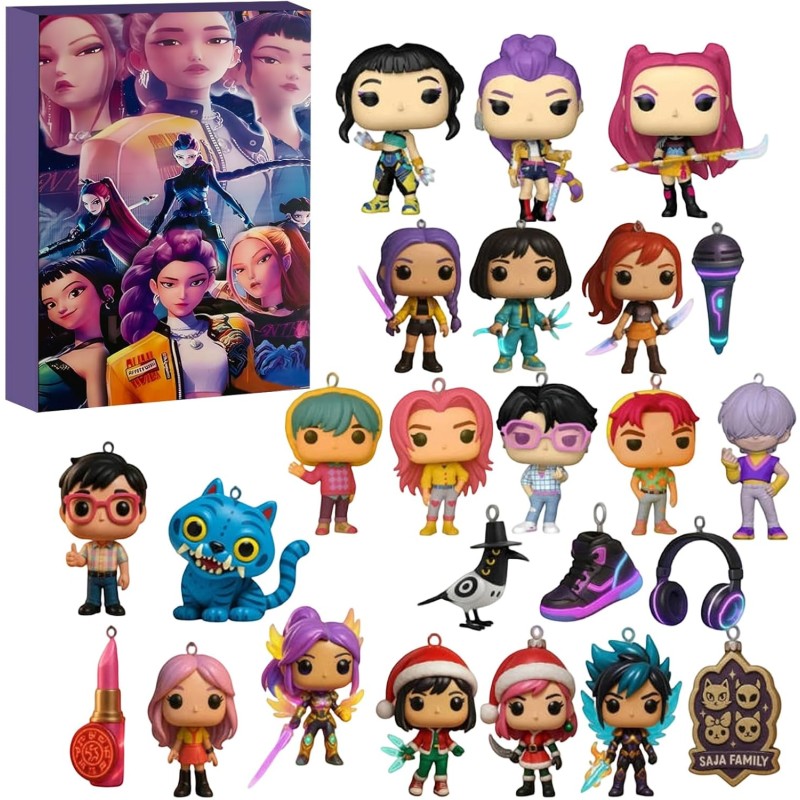 Calendrier de l'Avent KKPop H-Hunters 2025, Figurines Collectibles, 24 Jours Cadeaux pour Garçons Filles Adolescents 24PC Figuri
