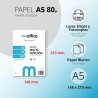 Pack de feuilles A5 80 g, pack de 500 feuilles, papier multifonction pour imprimante jet d'encre et laser, feuilles A5 148 x 210