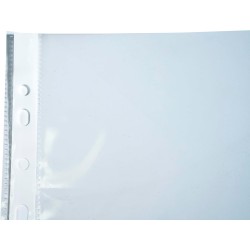 Exacompta - Réf. 56634E - Carton de 5 sachets de 10 Pochettes perforées Premium - PP lisse 14/100ème - Perforation universelle 1