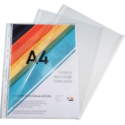 Exacompta - Réf. 5310E - Carton de 10 sachets de 10 pochettes perforées en PP lisse 6/100ème - Ouverture haut et côté - Perforat