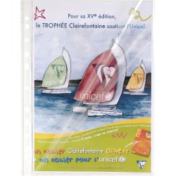 Exacompta - Réf. 5310E - Carton de 10 sachets de 10 pochettes perforées en PP lisse 6/100ème - Ouverture haut et côté - Perforat