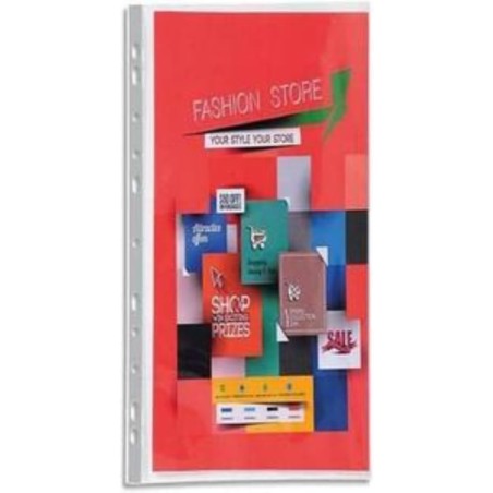 Exacompta - Réf. 56634E - Sachet 10 Pochettes perforées Premium - PP lisse 14/100ème - Perforation universelle 11 trous - Format
