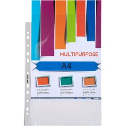 Exacompta - Réf. 5750E - Sachet de 100 pochettes perforées en Polypropylène lisse - Epaisseur 7,5/100ème qualité supérieure - Pe