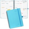 POPRUN Agenda 2026 Semainier 22 x 16,5 cm - Couverture Souple en PU Cuir Spirale, Vertical Planner, D'Jan 2026 à Déc 2026-12 Moi