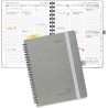 POPRUN Agenda 2026 Semainier 22 x 16,5 cm - Couverture Souple en PU Cuir Spirale, Vertical Planner, D'Jan 2026 à Déc 2026-12 Moi