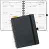 POPRUN Agenda Scolaire 2026 Semainier 22 x 16,5 cm - Couverture Souple en PU Cuir Spirale, Vertical Planner, D'Jan 2026 à Déc 20