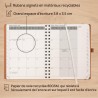 POPRUN Agenda 2026 Semainier Vertical 22 x 16,5 cm - Couverture rigide Spirale Écologique biodégradable, D'Jan 2026 à Déc 2026, 