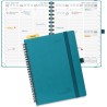 POPRUN Agenda Scolaire 2026 Semainier 22 x 16,5 cm - Couverture Souple en PU Cuir Spirale, Vertical Planner, D'Jan 2026 à Déc 20