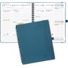POPRUN Agenda 2026 Semainier 26,5 x 21,5 cm - Couverture Souple en PU Cuir Spirale, Vertical Planner, D'Jan 2026 à Déc 2026-12 M
