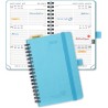POPRUN Agenda de Poche 2026 A6 Semainier 16 x 10,5 cm - Couverture Souple en PU Cuir Spirale, Petit Agenda, D'Jan 2026 à Déc 202