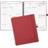 POPRUN Agenda 2026 Semainier 26,5 x 21,5 cm - Couverture Souple en PU Cuir Spirale, Vertical Planner, D'Jan 2026 à Déc 2026-12 M