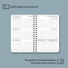 POPRUN Agenda de Poche 2026 A6 Semainier 16 x 10,5 cm - Couverture Souple en PU Cuir Spirale, Petit Agenda, D'Jan 2026 à Déc 202