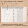 POPRUN Agenda 2026 Semainier Vertical 26,5 x 21,5 cm - Couverture rigide Spirale Écologique biodégradable, D'Jan 2026 à Déc 2026