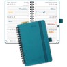POPRUN Agenda de Poche 2026 A6 Semainier 16 x 10,5 cm - Couverture Souple en PU Cuir Spirale, Petit Agenda, D'Jan 2026 à Déc 202